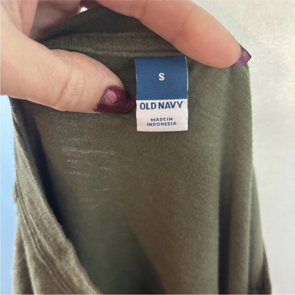 Old Navy Womens Green Tiered Babydoll Dress Small Short Sleeve - Picture 7 of 7